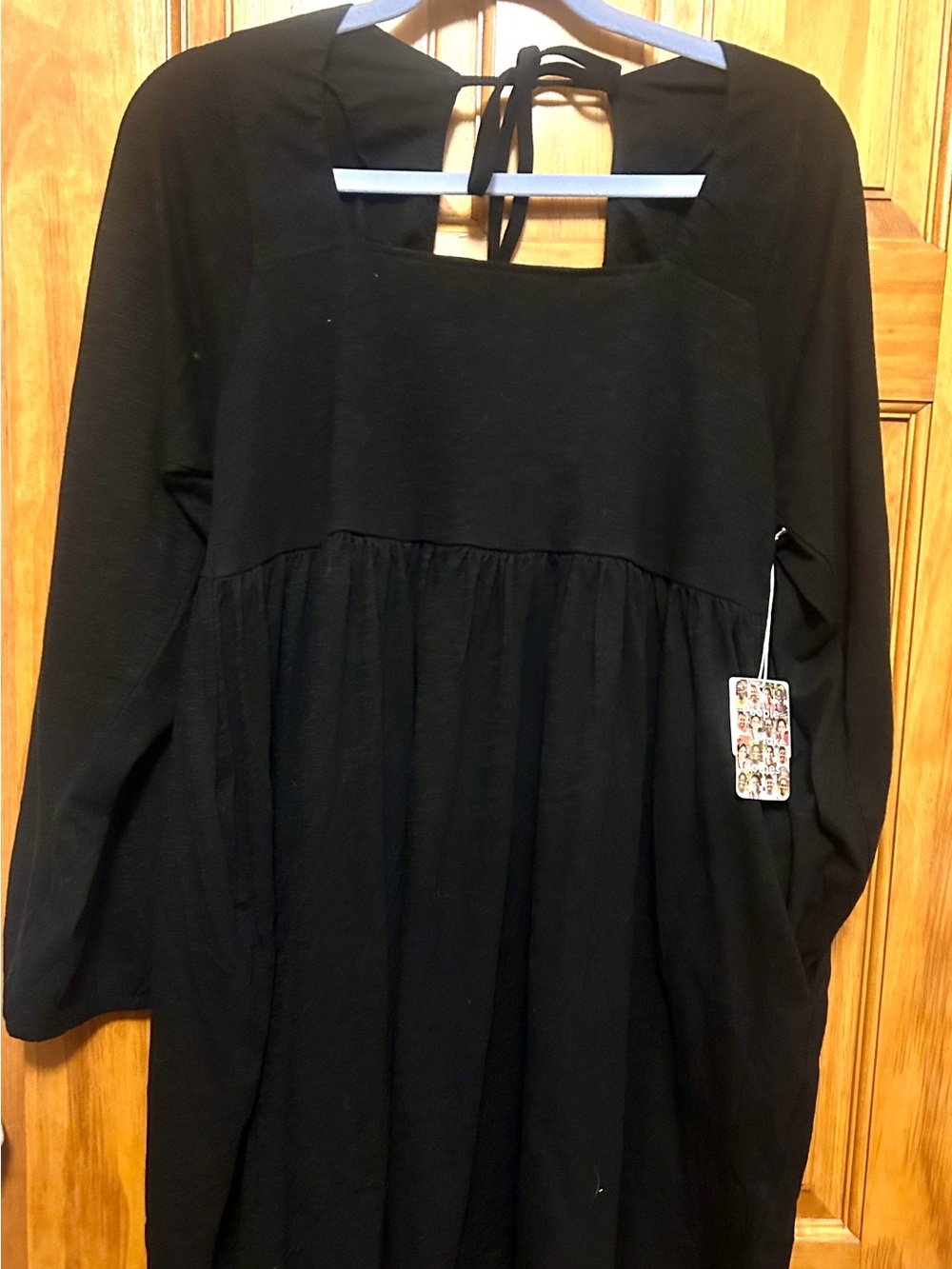Known Supply Black Babydoll Long Sleeve Tunic Dress